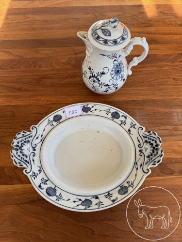 20 - Meissen Schale u. Kanne