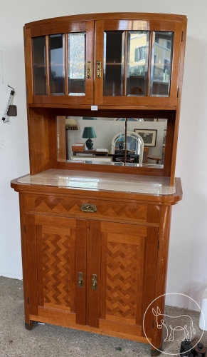 59 - antike, verspiegelte Kredenz