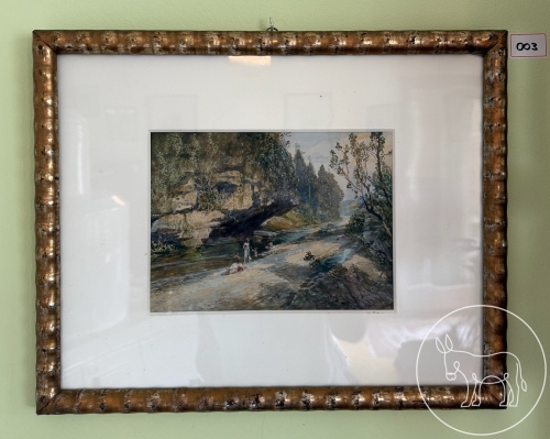 Bild 003 - Aquarell in Goldrahmen