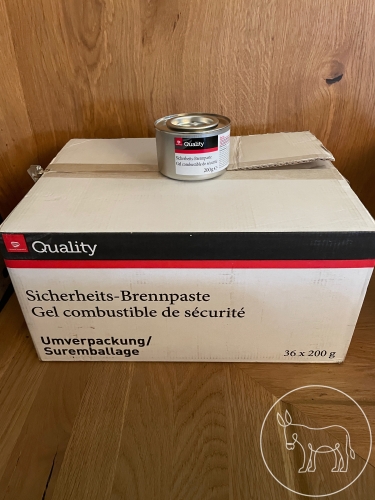 Brennpaste für Warmhalteplatten