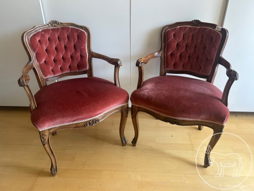 184 - 2 antike gepolsterte Sessel