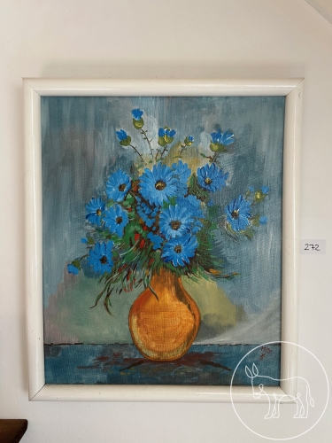 Bild 272 - Ölbild Blumenvase