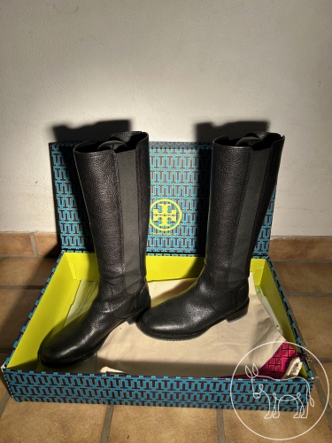 419 - Tory Burch Lederstiefel Gr. 39,5