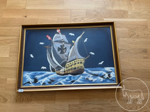 Bild 035 - Gobelin Bild Piratenschiff