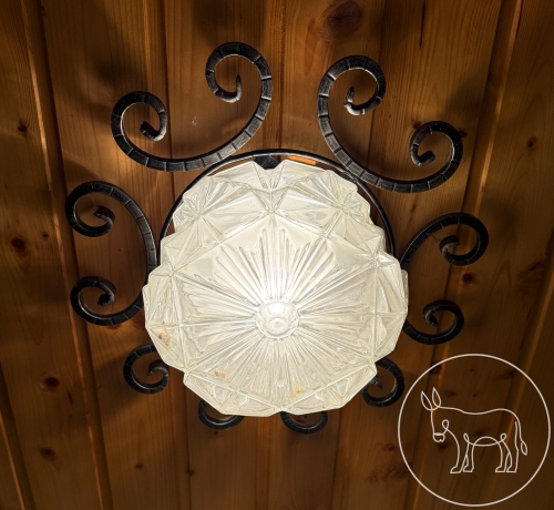 118 - 2 Deckenleuchten Schmiedeeisen