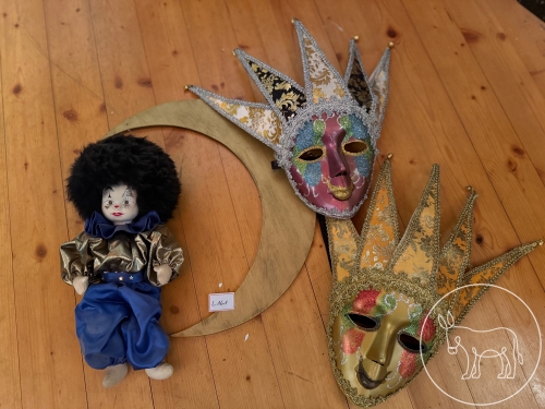 Bild 161 - 2 Masken und Clown