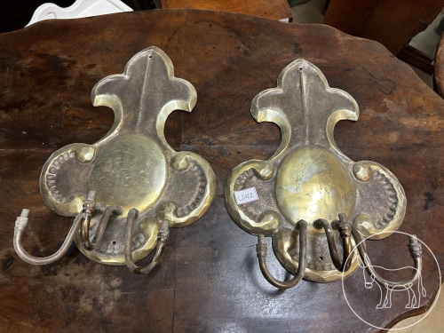 Bild 122 - 2 Messing Wandlampenteile