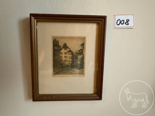 Bild 008 - kleine Radierung signiert