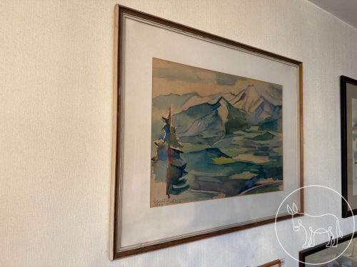 068 - Aquarell Schneeweiß, signiert