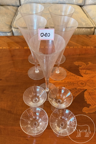 080 - geschliffenes Glas 50er Jhre