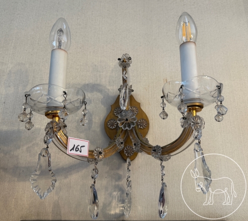 165 - Wandleuchte Kristall 2 Stück