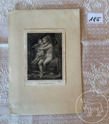 Bild 185 - Kupferstich Venus und Amor