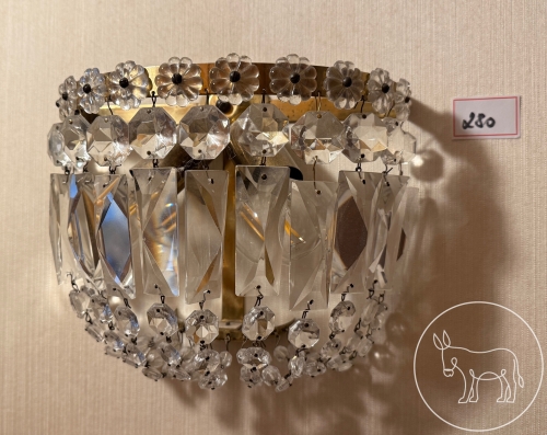 280 - 2 Kristall-Wandleuchten