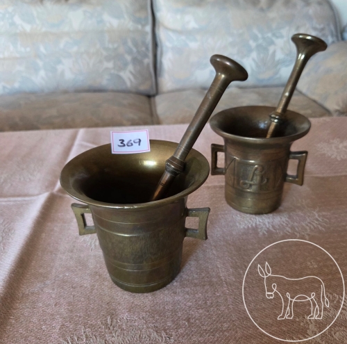 Bild 369 - 2 Messing Mörser