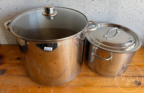Bild 207 - 2 Stk. Edelstahl-Töpfe