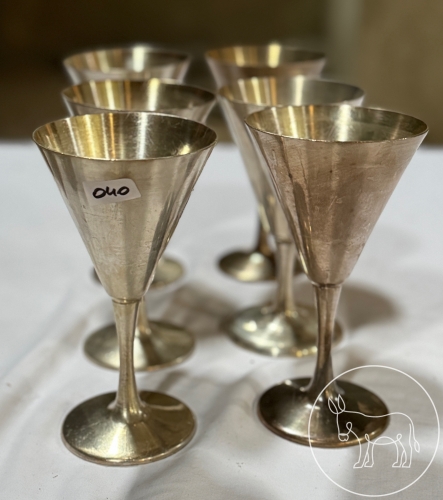 040 - 6 Stk. Eisbecher Hotelsilber