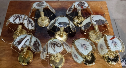 133 - 9 Stk. Wandleuchten